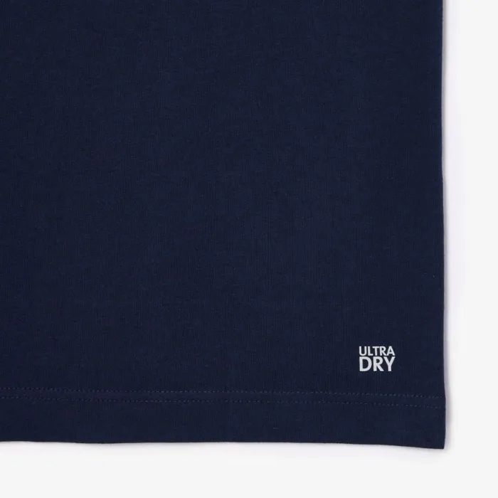 TShirts Men Lacoste Men039s Sport UltraDry Croc Print TShirt Navy Blue Green White Tr1