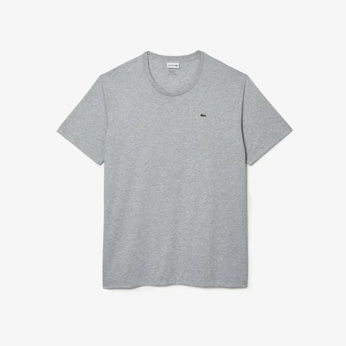 TShirts Men Lacoste Men039s Tall Fit Pima Cotton Jersey TShirt Grey Chine Cca