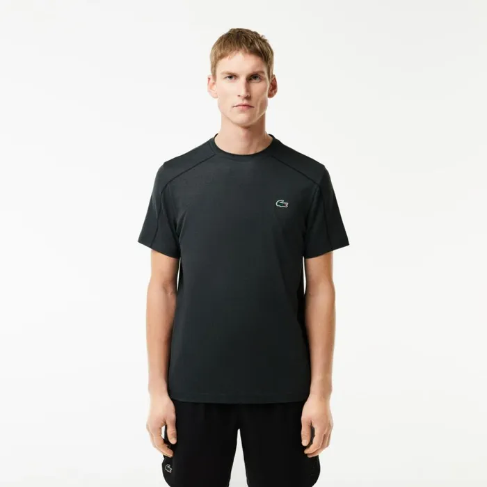 TShirts Men Lacoste Men039s UltraDry Stretch Sport TShirt Grey Chine Is2