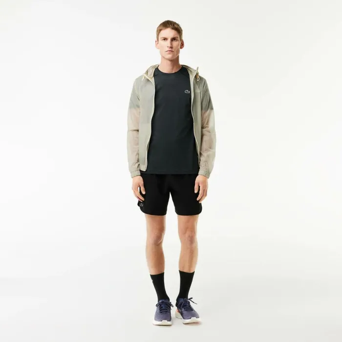 TShirts Men Lacoste Men039s UltraDry Stretch Sport TShirt Grey Chine Is2