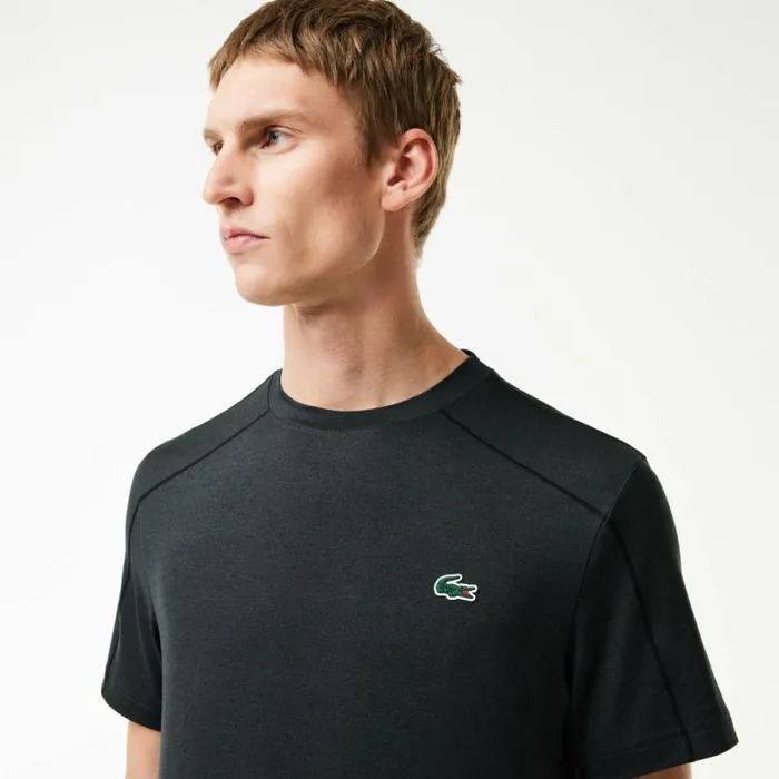 TShirts Men Lacoste Men039s UltraDry Stretch Sport TShirt Grey Chine Is2