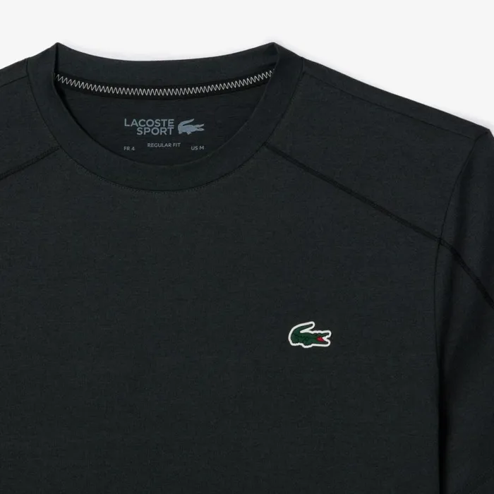 TShirts Men Lacoste Men039s UltraDry Stretch Sport TShirt Grey Chine Is2