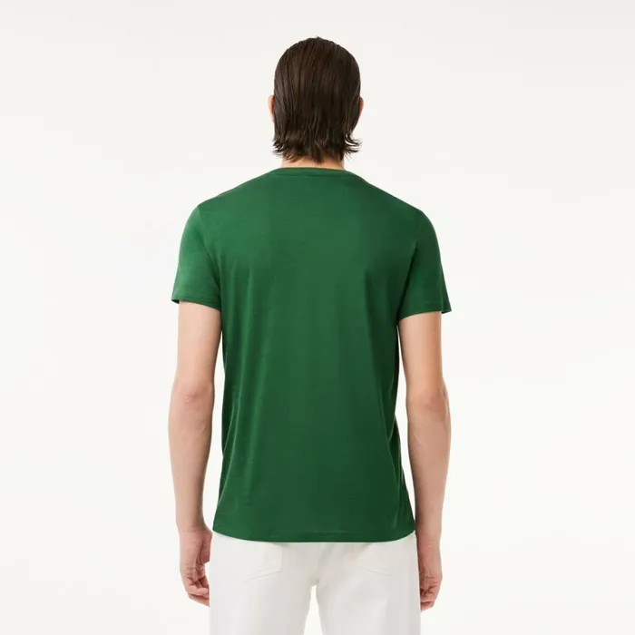 TShirts Men Lacoste Men039s VNeck Pima Cotton Jersey TShirt Pine Green 132