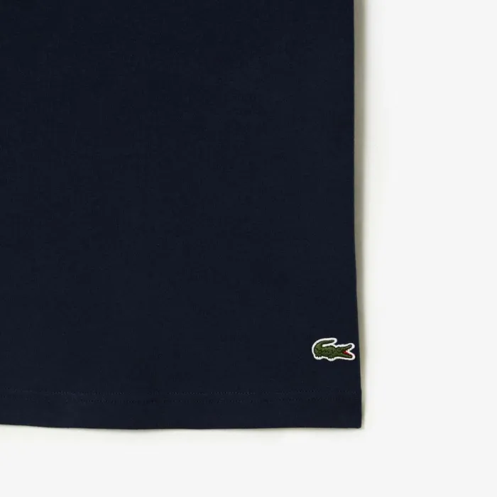 TShirts Men Lacoste Mens Cotton Jersey Print TShirt Navy Blue 166