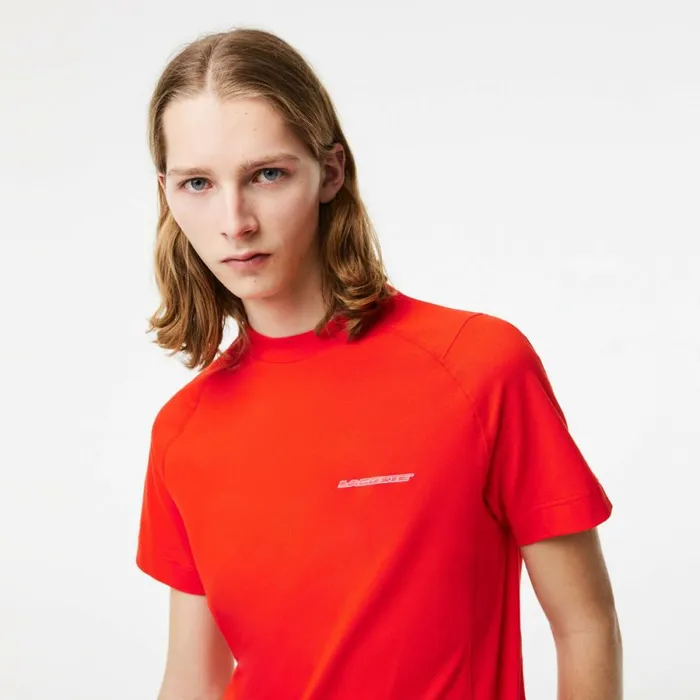 TShirts Men Lacoste Mens Slim Fit Organic Cotton Piqu TShirt Red S5h