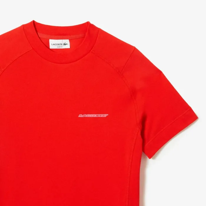 TShirts Men Lacoste Mens Slim Fit Organic Cotton Piqu TShirt Red S5h