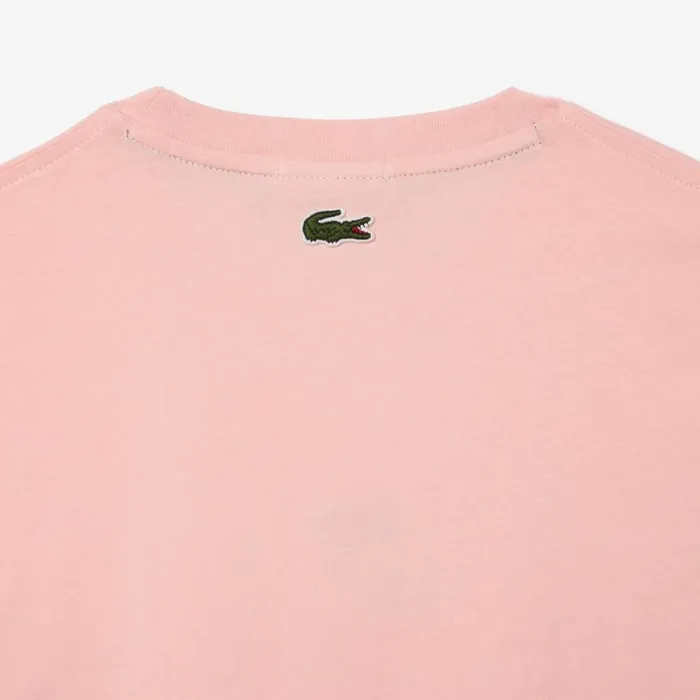 TShirts Men Lacoste Unisex Regular Fit Cotton Jersey Branded TShirt Waterlily Pink Kf9