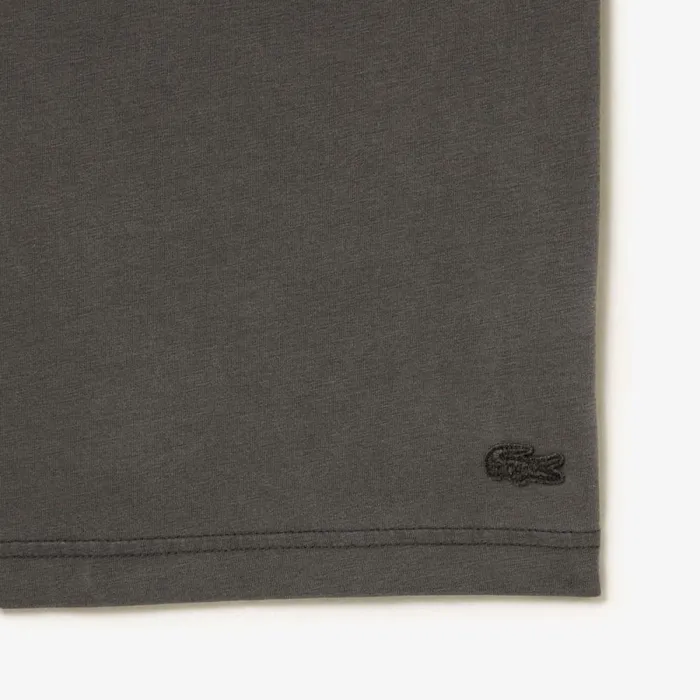 TShirts MenWomen Lacoste Unisex Loose Fit Cotton Jersey TShirt Grey S0i