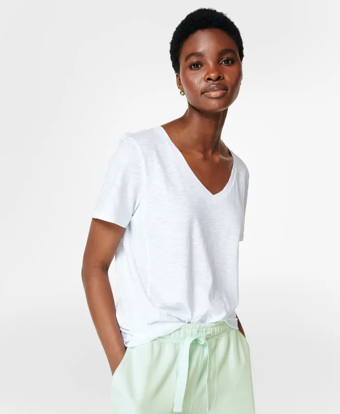 TShirts Women Refresh VNeck TShirt White Sweaty Betty