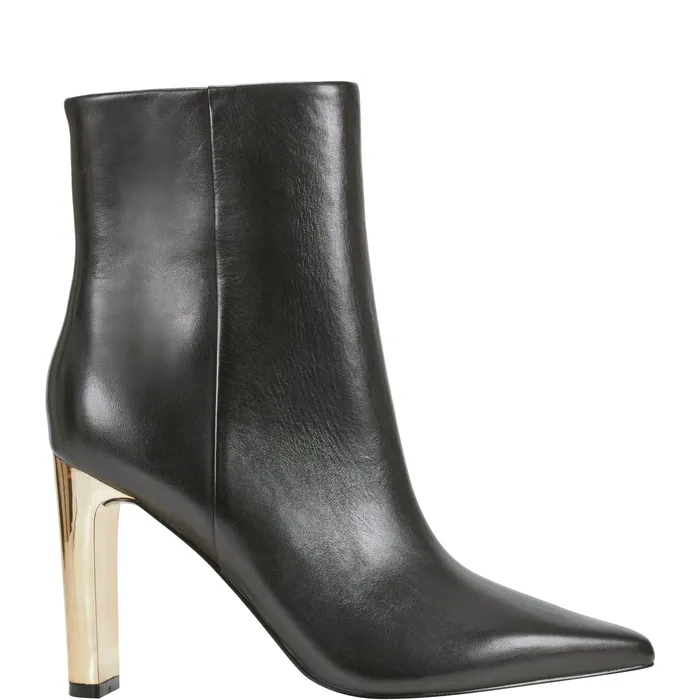 Talyna Dress Bootie Black Leather Women Dress Boots Marc Fisher