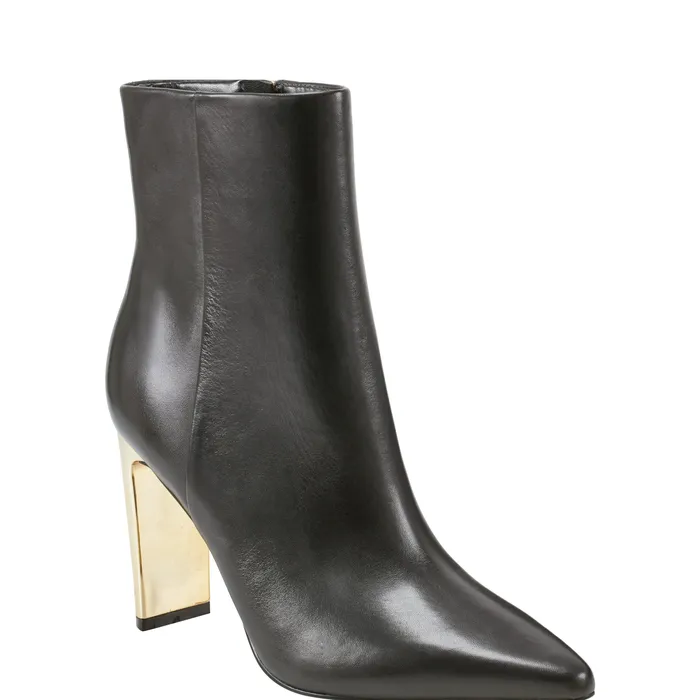 Talyna Dress Bootie Black Leather Women Dress Boots Marc Fisher