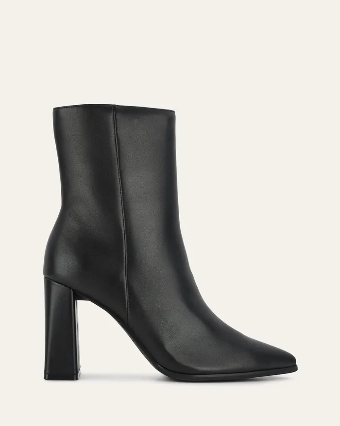 Tatiana high ankle boots black leather HIGH BOOTS jomercer Women