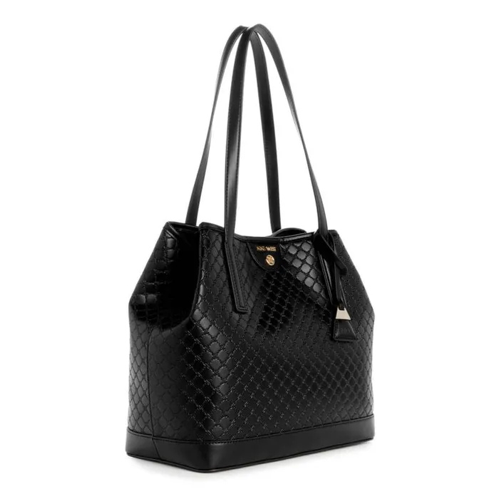 Teagan 2 In 1 Tote Black Embossed Women Nine West Totes and Backpacks Teagan 2 In 1 Tote Black Embossed Women Nine West Totes and Backpacks
