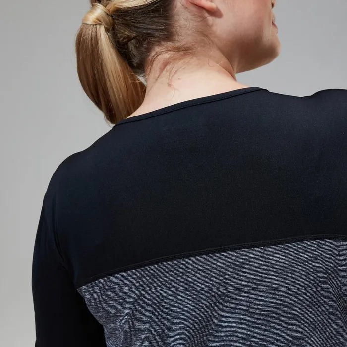 Technical Baselayers Women Berghaus Voyager Tech Tee Long Sleeve Crew 8211 Dark GreyBlack