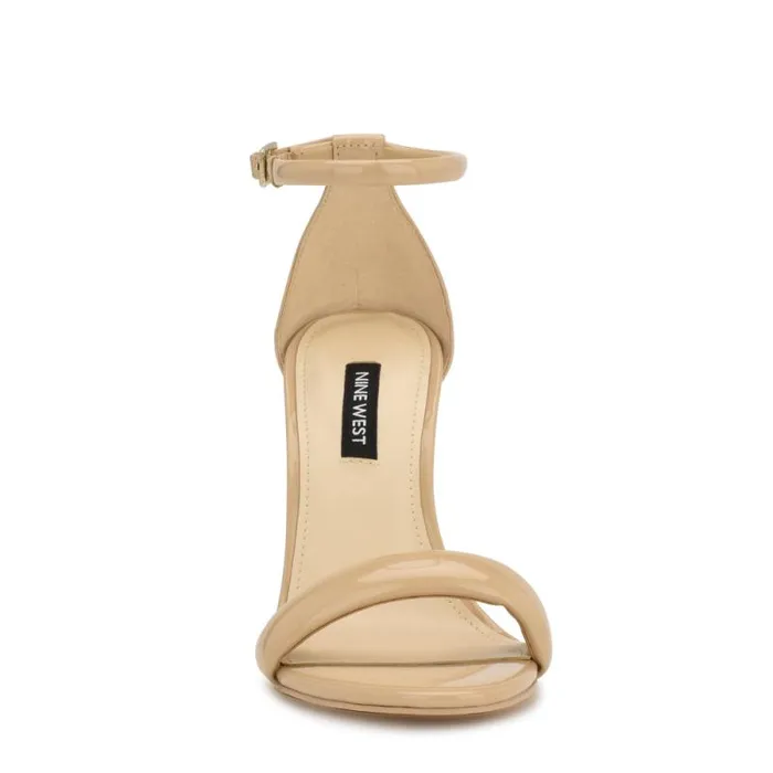 Teeya Ankle Strap Sandals Light Natural Patent Women Nine West Sandals Teeya Ankle Strap Sandals Light Natural Patent Women Nine West Sandals