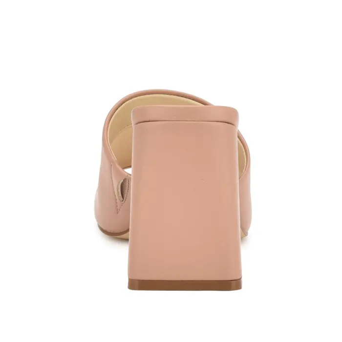 Teice Heeled Slide Sandals Nude Women Nine West Heels Teice Heeled Slide Sandals Nude Women Nine West Heels