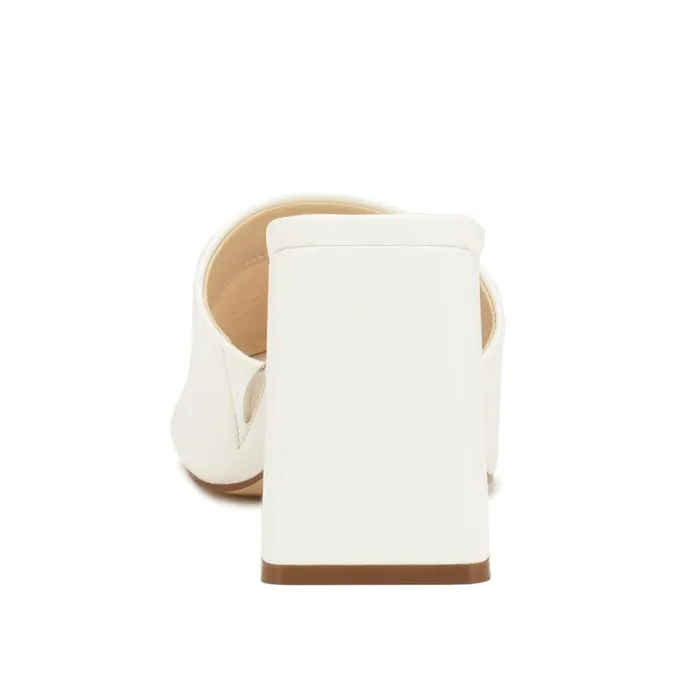 Teice Heeled Slide Sandals White Women Nine West Heels Teice Heeled Slide Sandals White Women Nine West Heels