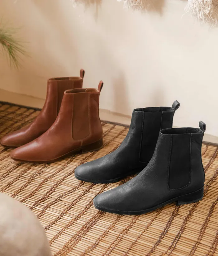 The Chelsea Boot Noir Leather Women Footwear Christy Dawn The Chelsea Boot Noir Leather Women Footwear Christy Dawn