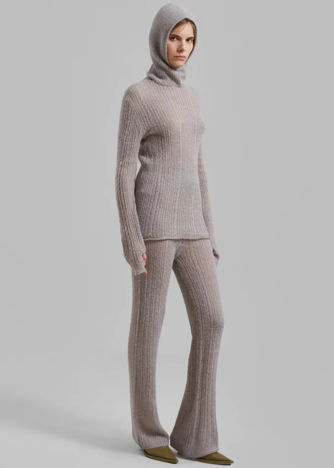 The Frankie Shop Amomento Alpaca Balaclava 8211 Charcoal Shop Accessories