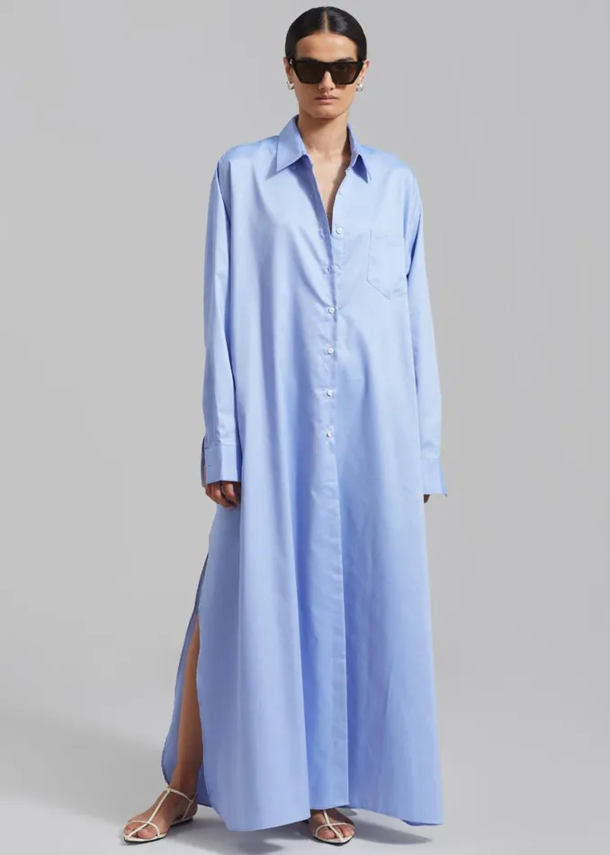 The Frankie Shop Avery Shirt Dress 8211 Blue Shop Dresses