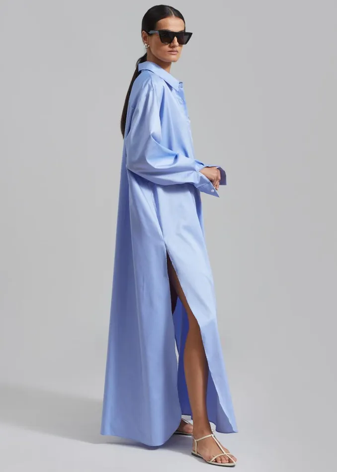 The Frankie Shop Avery Shirt Dress 8211 Blue Shop Dresses
