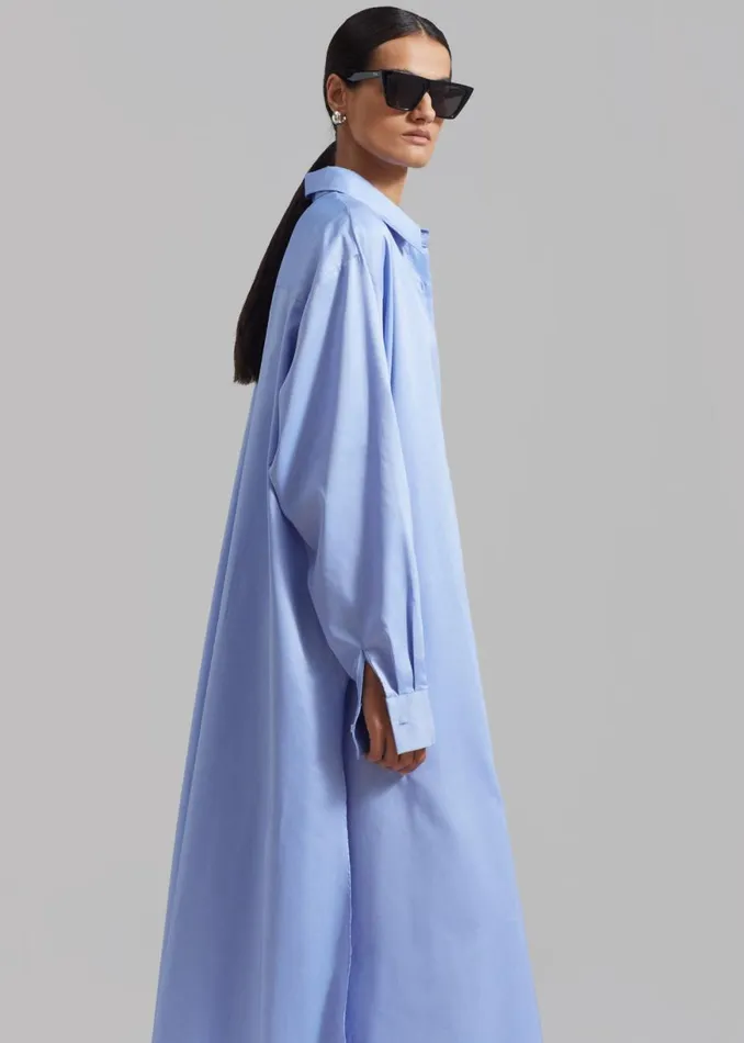 The Frankie Shop Avery Shirt Dress 8211 Blue Shop Dresses