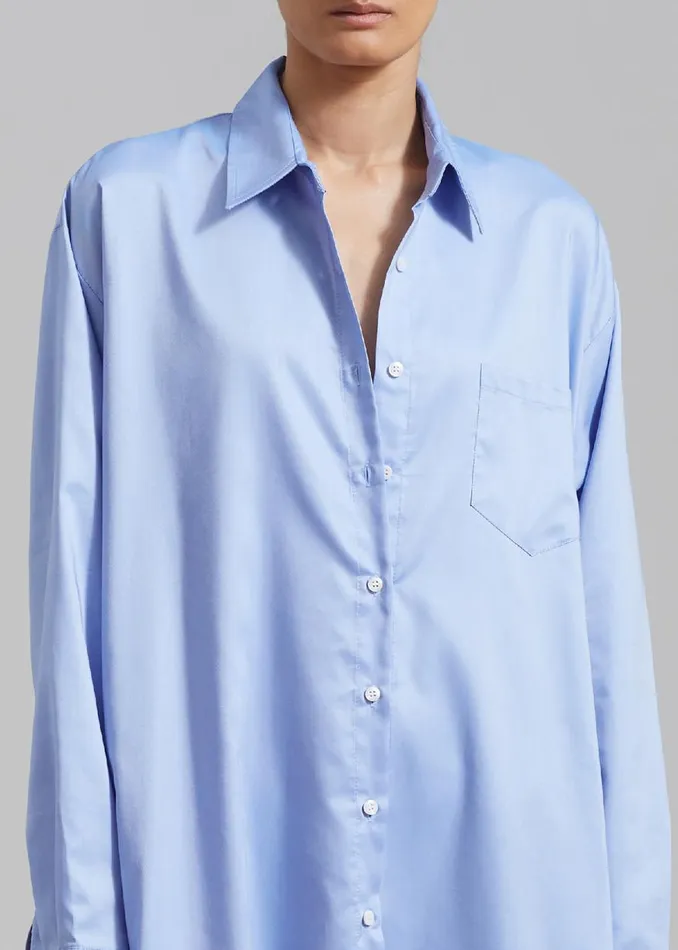 The Frankie Shop Avery Shirt Dress 8211 Blue Shop Dresses
