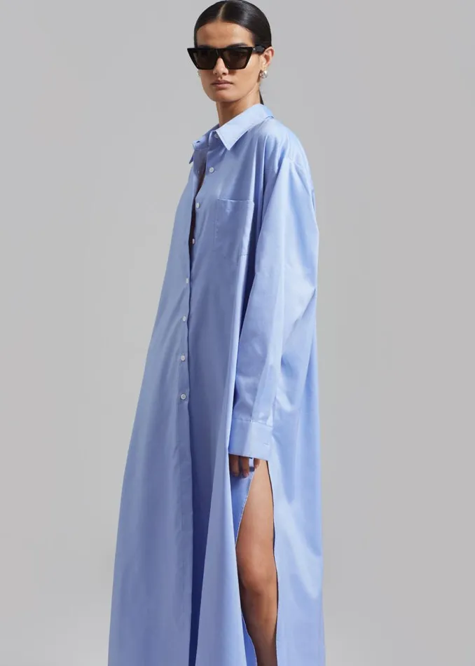 The Frankie Shop Avery Shirt Dress 8211 Blue Shop Dresses