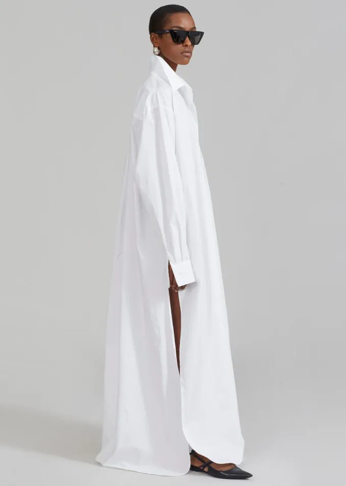 The Frankie Shop Avery Shirt Dress 8211 White Shop Dresses