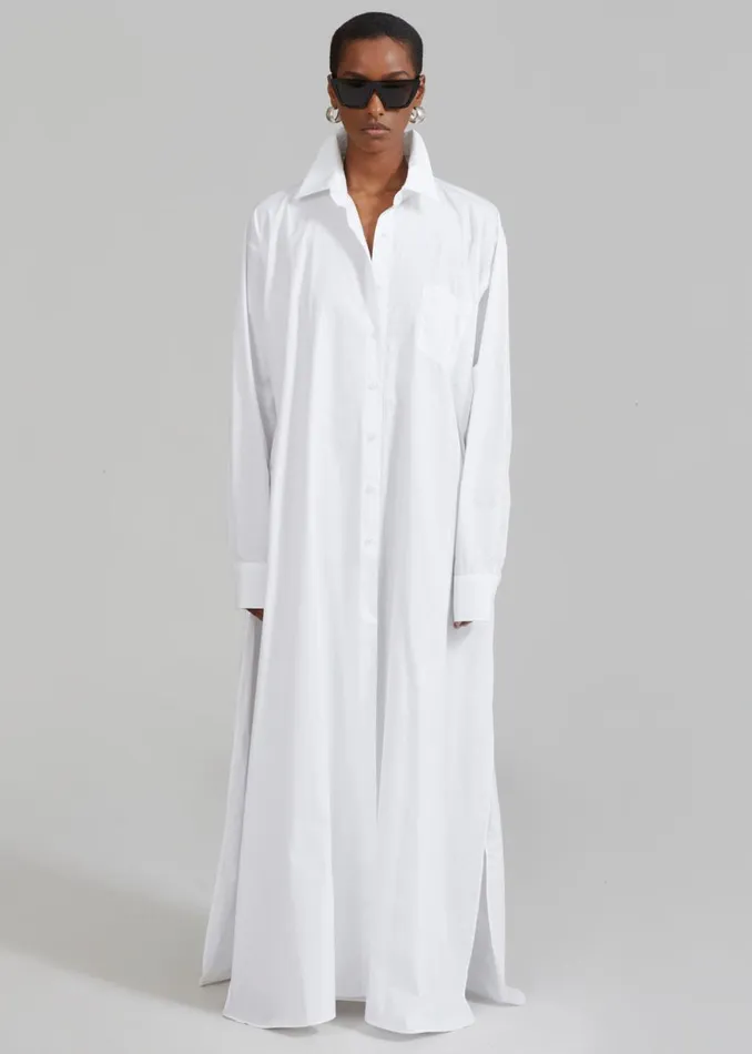 The Frankie Shop Avery Shirt Dress 8211 White Shop Dresses