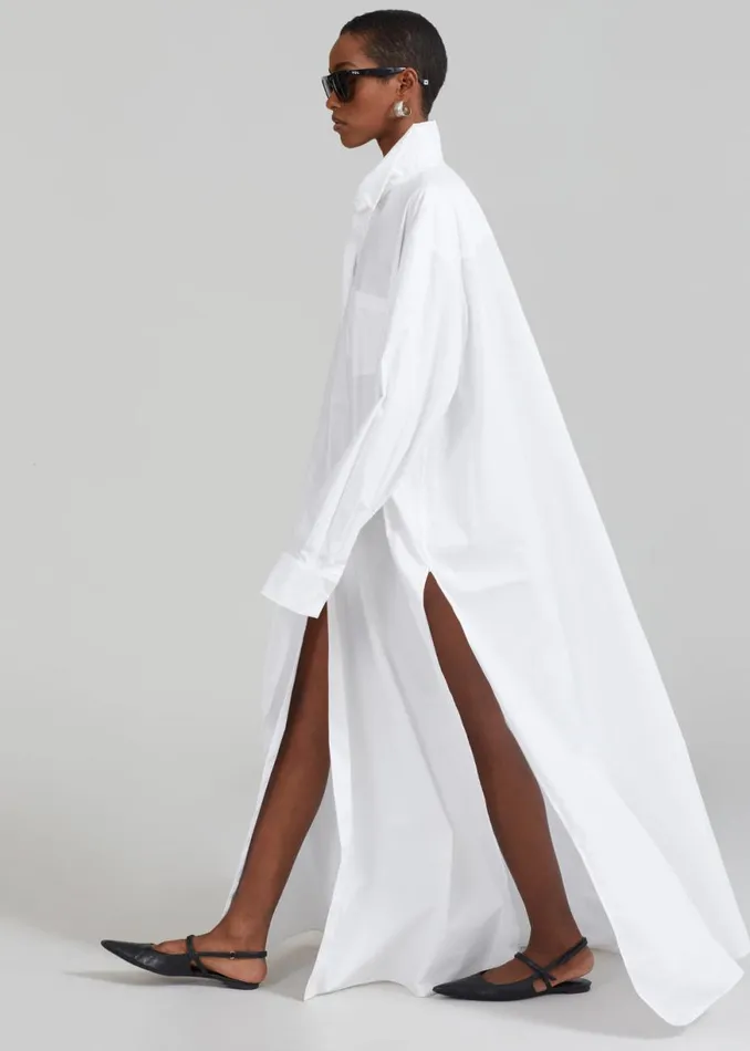 The Frankie Shop Avery Shirt Dress 8211 White Shop Dresses