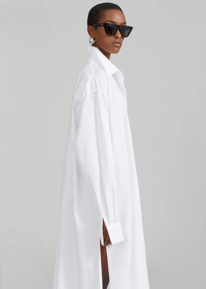 The Frankie Shop Avery Shirt Dress 8211 White Shop Dresses