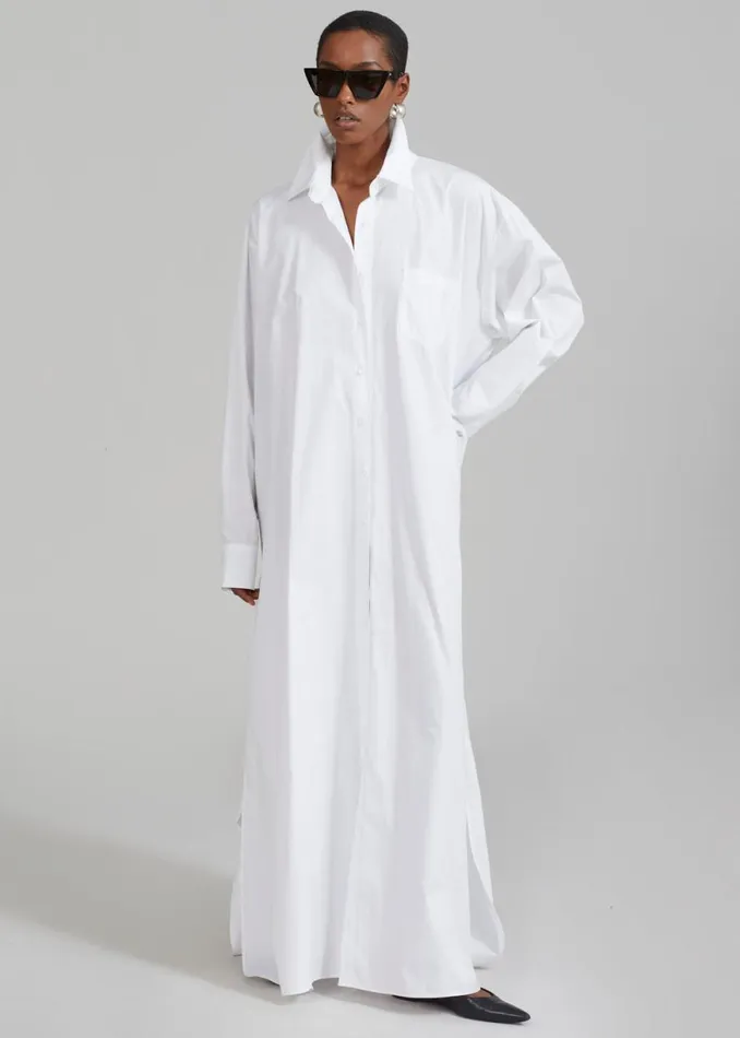 The Frankie Shop Avery Shirt Dress 8211 White Shop Dresses