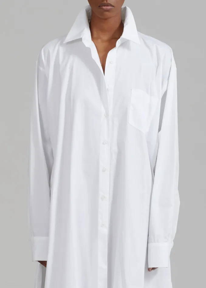 The Frankie Shop Avery Shirt Dress 8211 White Shop Dresses