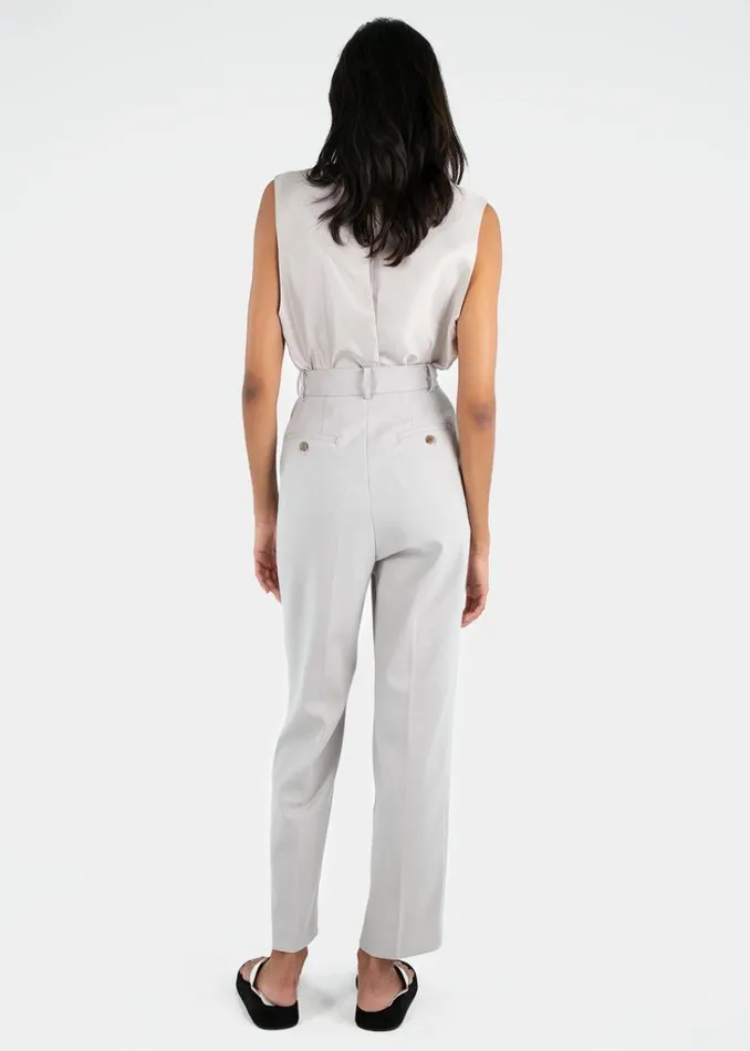 The Frankie Shop Bea Pleated Suit Pants 8211 Grey Shop Bottoms
