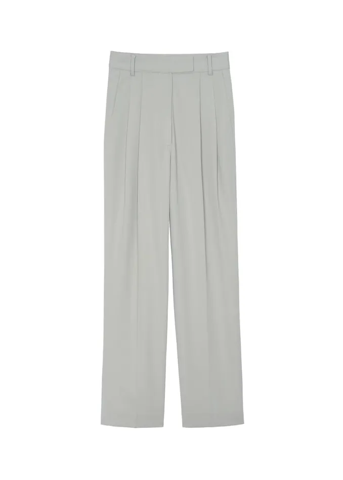 The Frankie Shop Bea Pleated Suit Pants 8211 Grey Shop Bottoms