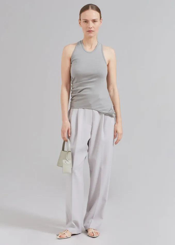 The Frankie Shop Bea Pleated Suit Pants 8211 Grey Shop Bottoms