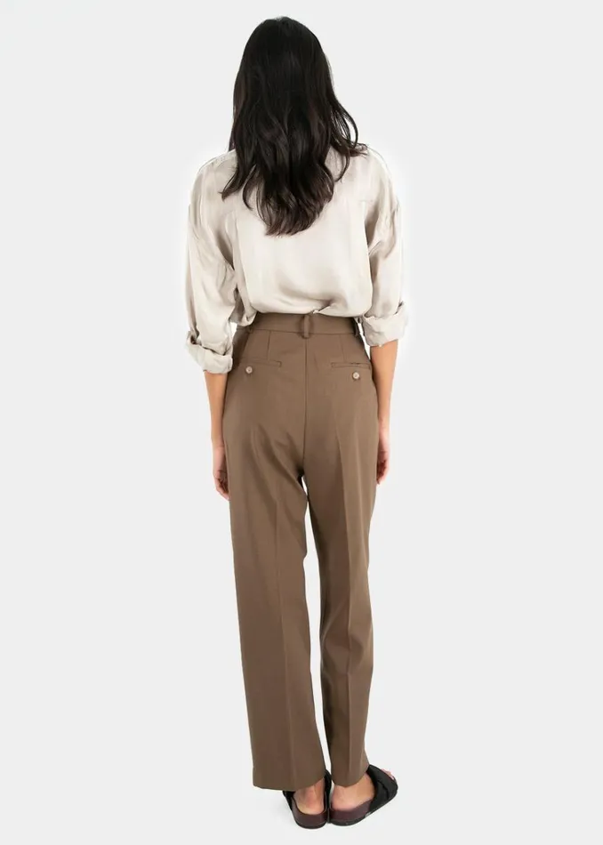 The Frankie Shop Bea Suit Pants 8211 Chocolate Shop Bottoms
