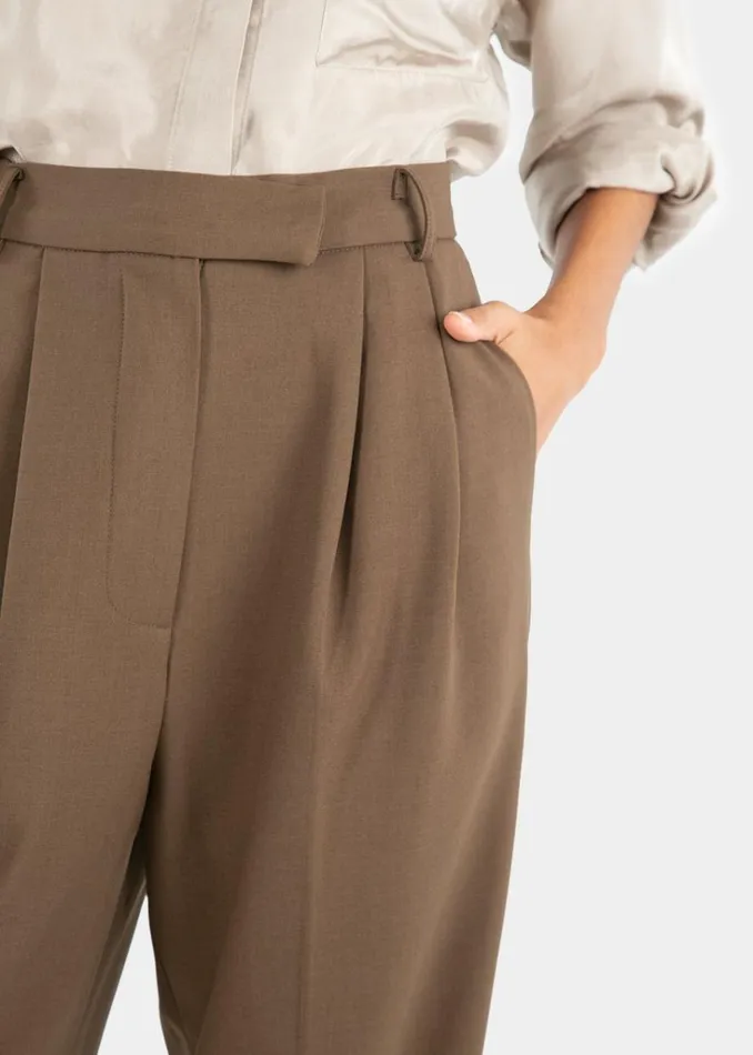 The Frankie Shop Bea Suit Pants 8211 Chocolate Shop Bottoms