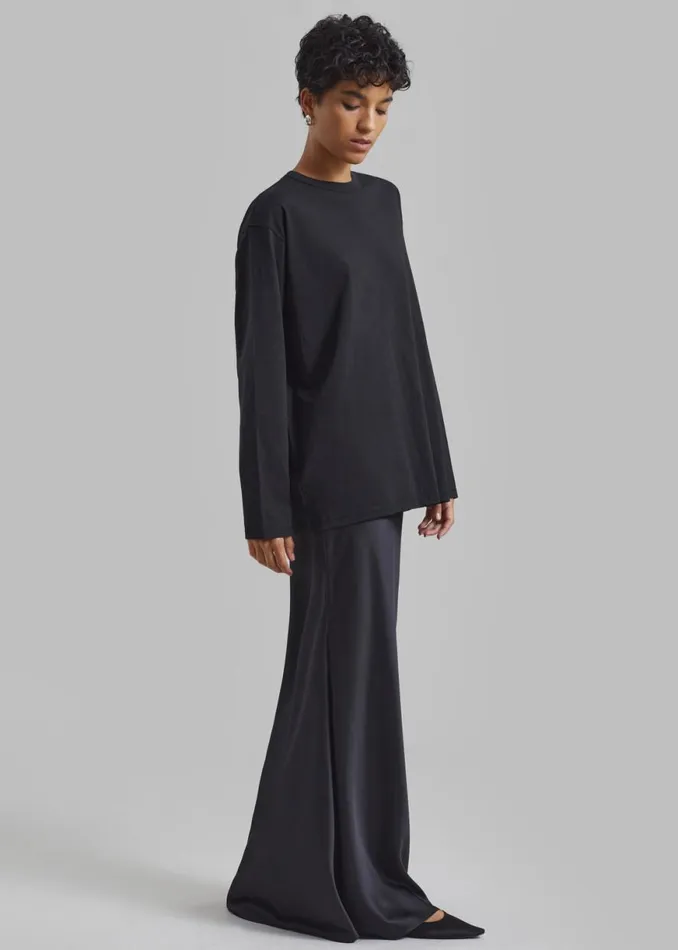 The Frankie Shop Bennett Long Sleeves Tee 8211 Black Shop Clothing