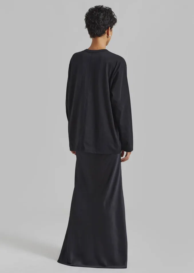 The Frankie Shop Bennett Long Sleeves Tee 8211 Black Shop Clothing