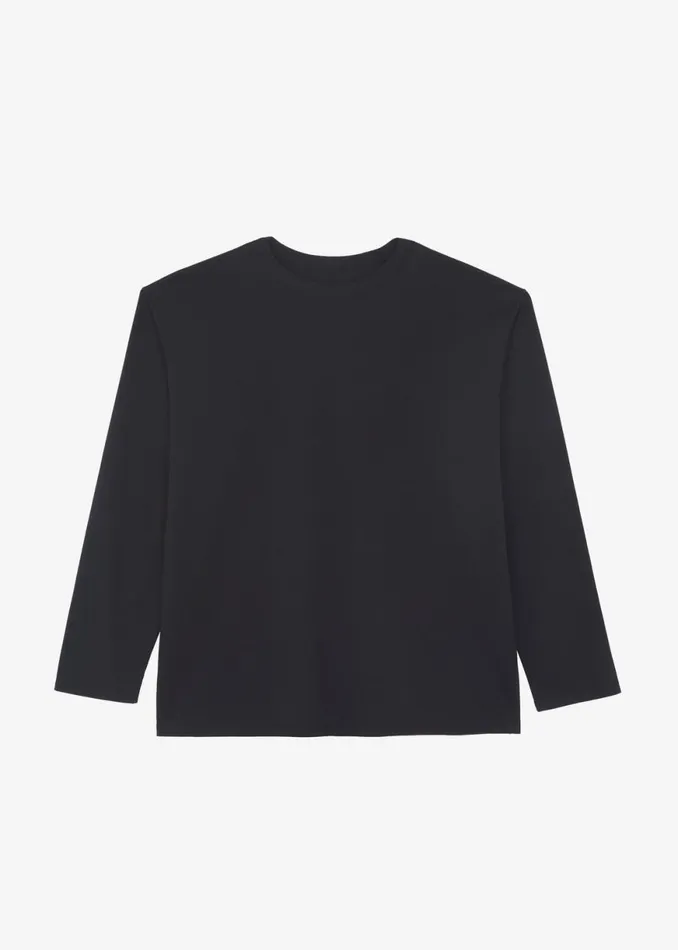 The Frankie Shop Bennett Long Sleeves Tee 8211 Black Shop Clothing