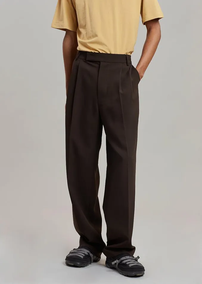 The Frankie Shop Beo Suit Pants 8211 Dark Espresso Shop Clothing