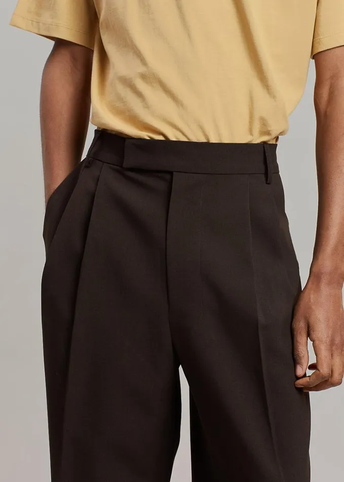 The Frankie Shop Beo Suit Pants 8211 Dark Espresso Shop Clothing