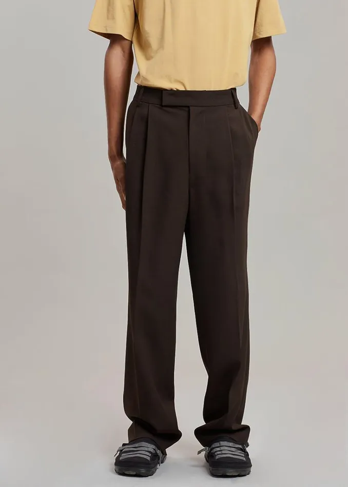 The Frankie Shop Beo Suit Pants 8211 Dark Espresso Shop Clothing