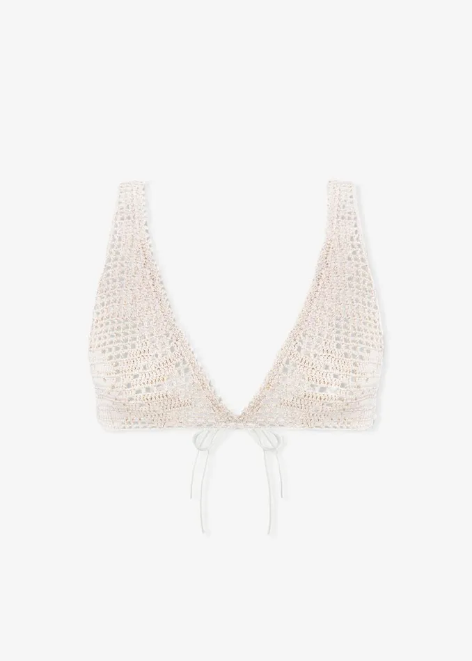 The Frankie Shop Bevza 034Zirky034 Bra 8211 Milky White Shop Tops