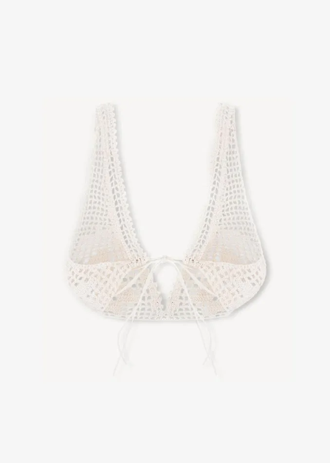 The Frankie Shop Bevza 034Zirky034 Bra 8211 Milky White Shop Tops