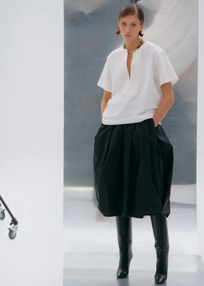 The Frankie Shop Bevza Balloon Midi Skirt 8211 Black Shop Clothing