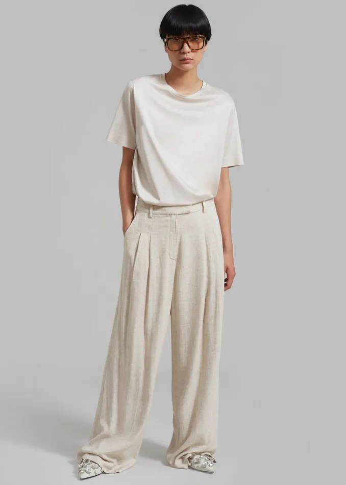 The Frankie Shop By Malene Birger Cymbaria Pants 8211 Undyed Shop Bottoms