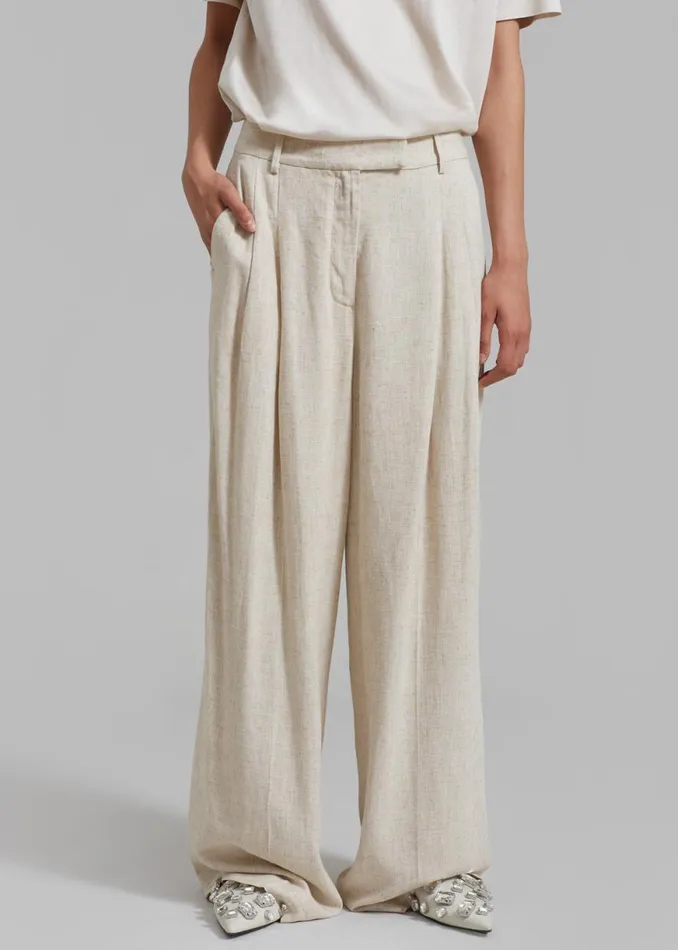 The Frankie Shop By Malene Birger Cymbaria Pants 8211 Undyed Shop Bottoms
